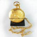De bronze de alta qualidade da corrente de relógio do bolso da caixa de bronze chapeada